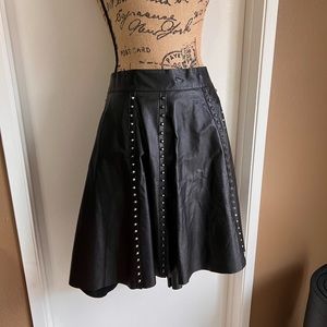 COPY - Bebe Genuine Leather High Low Skirt